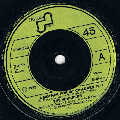 The Whispers : A Mother For My Children (7", Single)