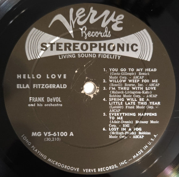 Ella Fitzgerald : Hello Love (LP)