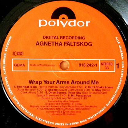 Agnetha Fältskog : Wrap Your Arms Around Me (LP, Album)