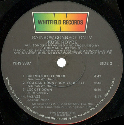 Rose Royce : Rainbow Connection IV (LP, Album, Los)