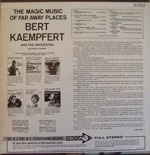 Bert Kaempfert & His Orchestra : The Magic Music Of Far Away Places (LP, Album)