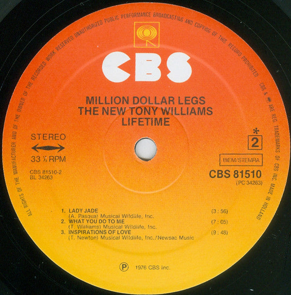 The New Tony Williams Lifetime : Million Dollar Legs (LP, Album)