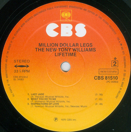 The New Tony Williams Lifetime : Million Dollar Legs (LP, Album)