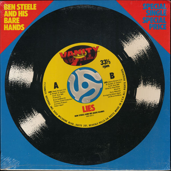 Ben Steele And His Bare Hands : Lies (12")