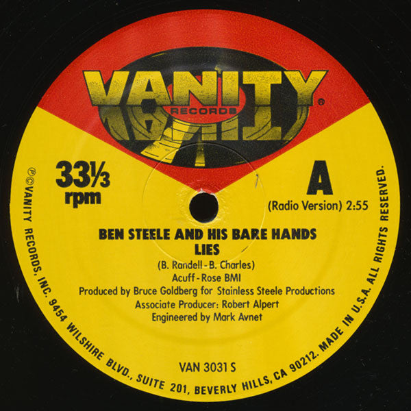 Ben Steele And His Bare Hands : Lies (12")