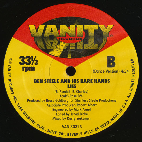 Ben Steele And His Bare Hands : Lies (12")