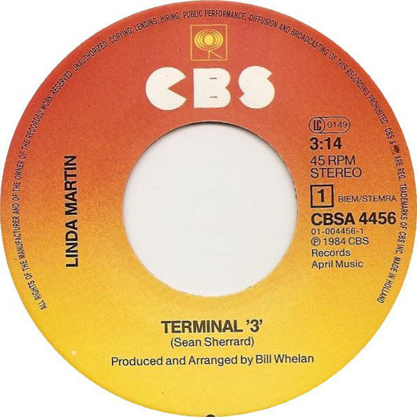 Linda Martin : Terminal '3' (7", Single)