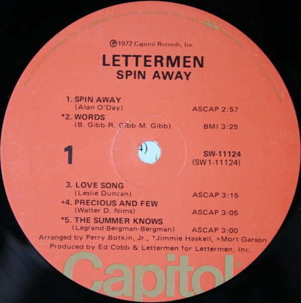 The Lettermen : Spin Away (LP, Album)