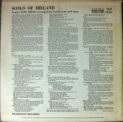 Mary O'Hara : Songs Of Ireland (LP, RE)