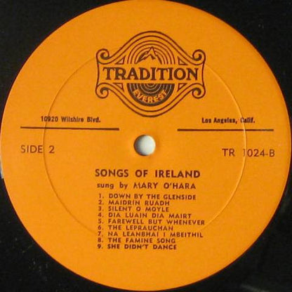 Mary O'Hara : Songs Of Ireland (LP, RE)