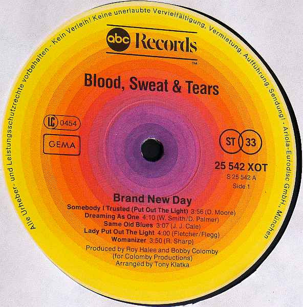 Blood, Sweat And Tears Featuring David Clayton-Thomas : Brand New Day (LP, Album)