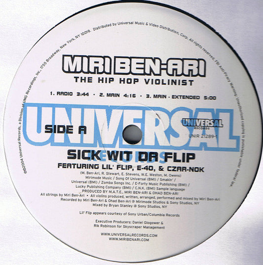 Miri Ben-Ari : Sick Wit Da Flip (12", Promo)