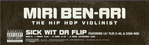 Miri Ben-Ari : Sick Wit Da Flip (12", Promo)