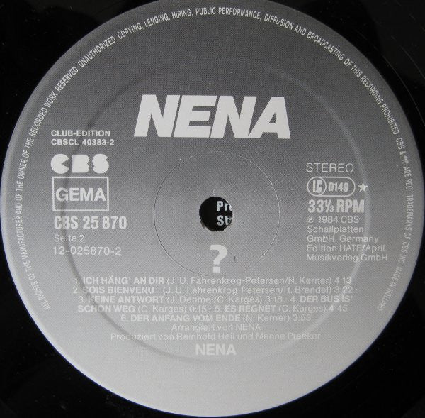 Nena : ? (LP, Album, Club)