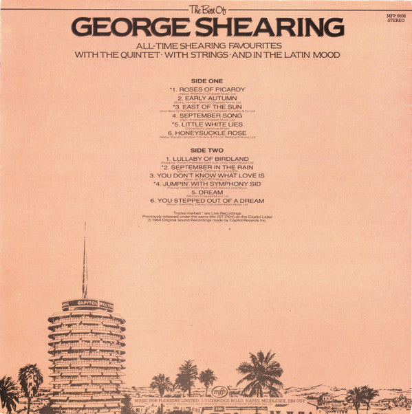 George Shearing : The Best Of George Shearing (LP, Comp, RE)