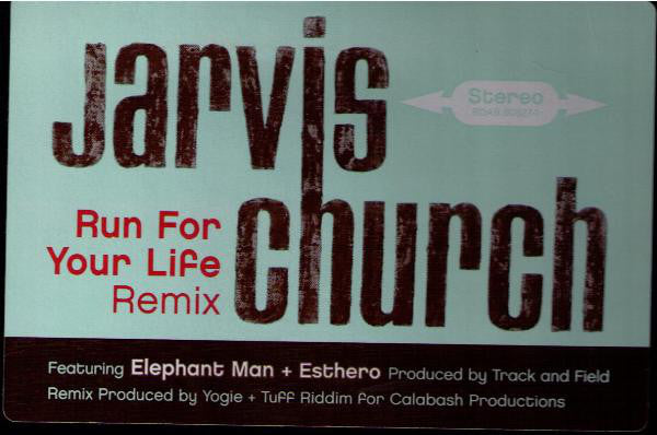 Jarvis Church Featuring Elephant Man + Esthero : Run For Your Life (Remix) (12", Promo)