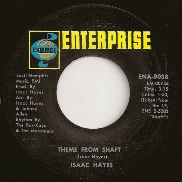 Isaac Hayes : Theme From Shaft (7", Single, Mono, Son)