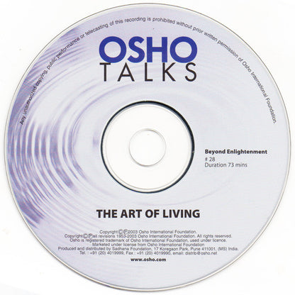 Osho : Osho Talks - The Art Of Living (CD, Album)