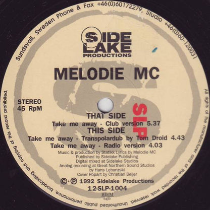 Melodie MC : Take Me Away (12")