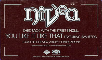 Nivea Featuring Rasheeda (2) : You Like It Like That (12", Promo)