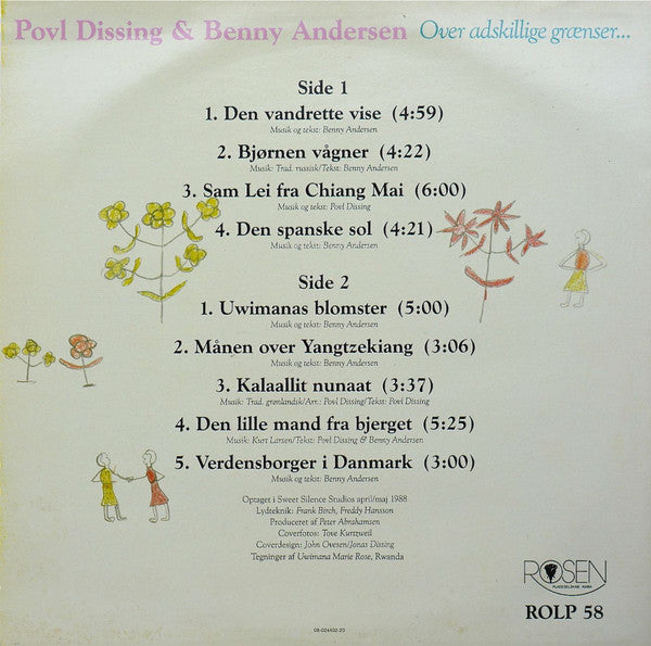 Povl Dissing & Benny Andersen : Over Adskillige Grænser... (LP, Album)