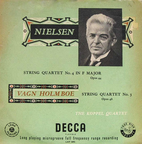 Carl Nielsen / Vagn Holmboe - Koppelkvartetten : String Quartet No. 4 In F Major, Opus 44 / String Quartet No. 3, Opus 48 (LP, Mono)