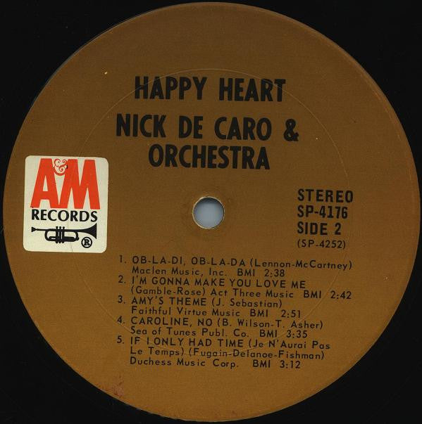 Nick DeCaro And His Orchestra : Happy Heart (LP, Album)