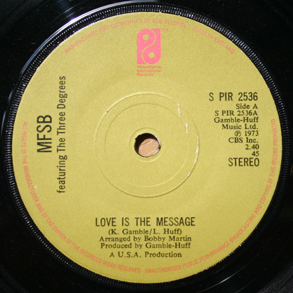 MFSB : Love Is The Message  (7")