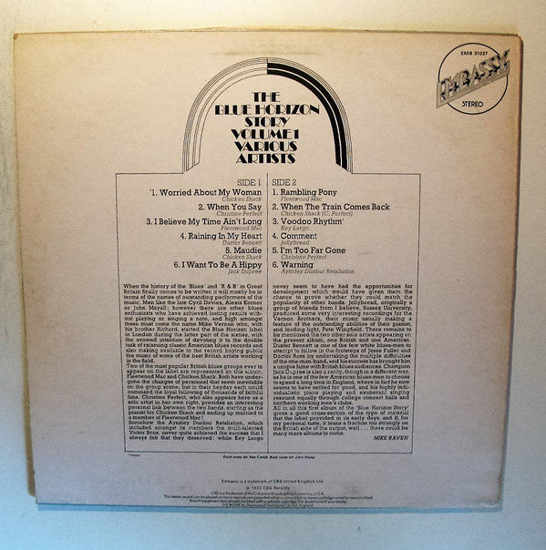 Various : The Blue Horizon Story, Vol.1 (LP, Comp)