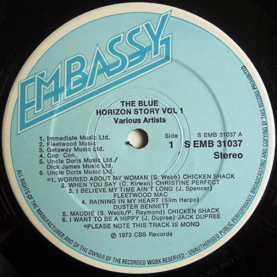 Various : The Blue Horizon Story, Vol.1 (LP, Comp)