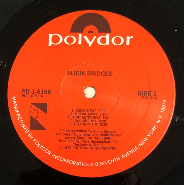 Alicia Bridges : Alicia Bridges (LP, Album, RE, PRC)