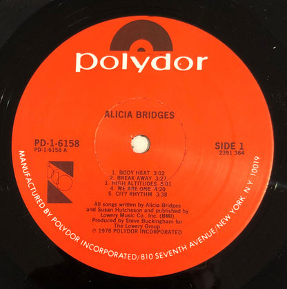 Alicia Bridges : Alicia Bridges (LP, Album, RE, PRC)