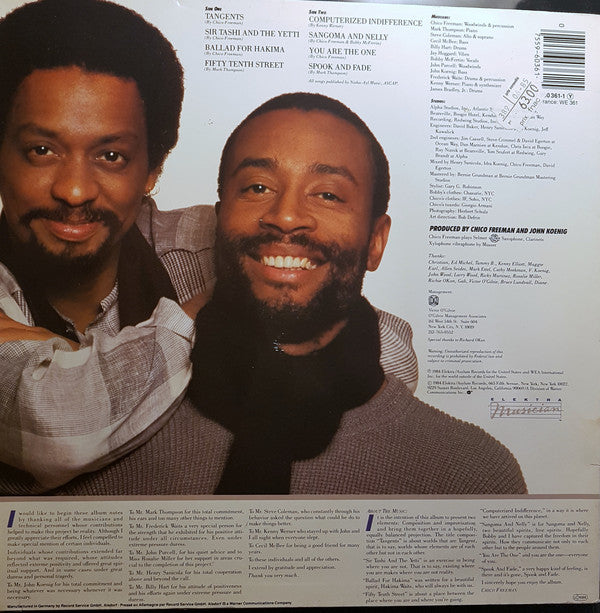 Chico Freeman Featuring Bobby McFerrin : Tangents (LP, Album)