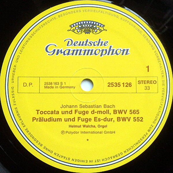 Helmut Walcha Spielt Johann Sebastian Bach : Helmut Walcha Spielt Bach (LP, RE)