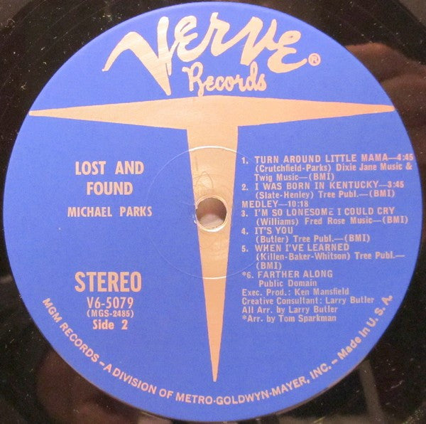 Michael Parks (3) : Lost And Found (LP, Album)