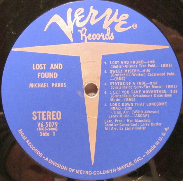 Michael Parks (3) : Lost And Found (LP, Album)