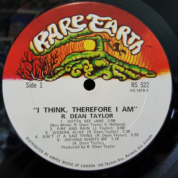 R. Dean Taylor : I Think, Therefore I Am (LP, Album)