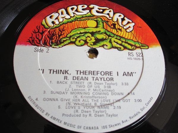 R. Dean Taylor : I Think, Therefore I Am (LP, Album)