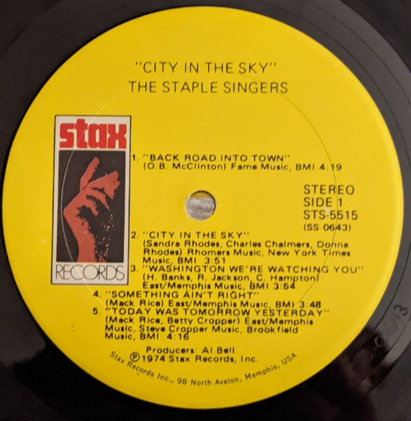 The Staple Singers : City In The Sky (LP, Album, Son)