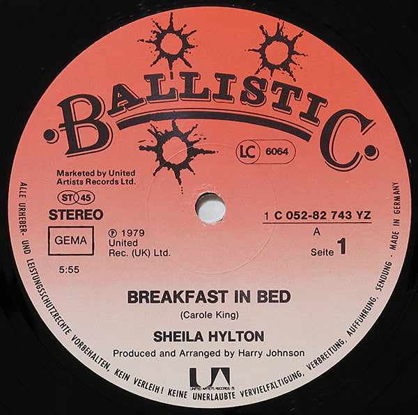 Sheila Hylton : Breakfast In Bed (12", Promo)