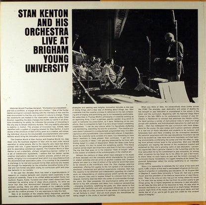 Stan Kenton And His Orchestra : Live At Brigham Young University (2xLP, Quad)