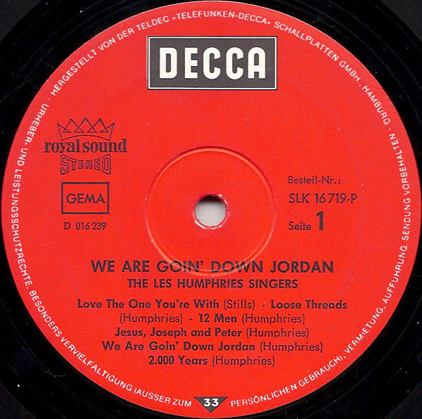 Les Humphries Singers : We Are Goin' Down Jordan (LP, Album)