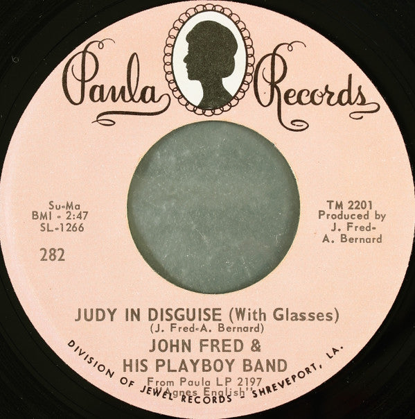 John Fred & His Playboy Band : Judy In Disguise (With Glasses) / When The Lights Go Out (7", Single, Pin)