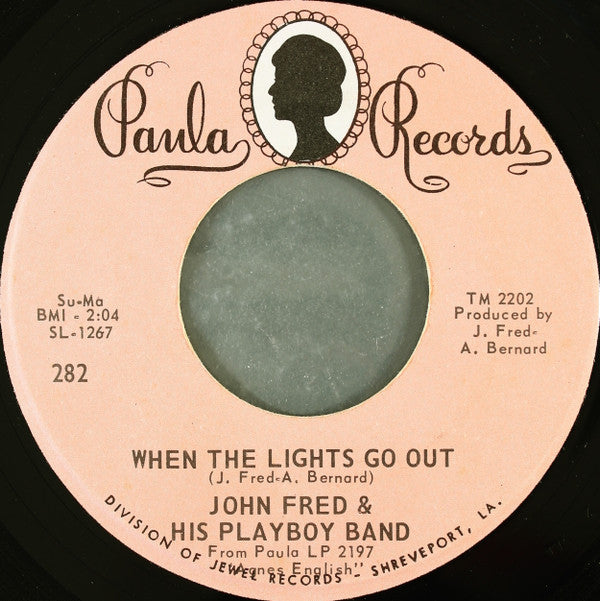 John Fred & His Playboy Band : Judy In Disguise (With Glasses) / When The Lights Go Out (7", Single, Pin)