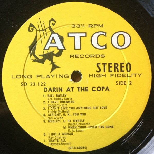 Bobby Darin : Darin At The Copa (LP, Album)