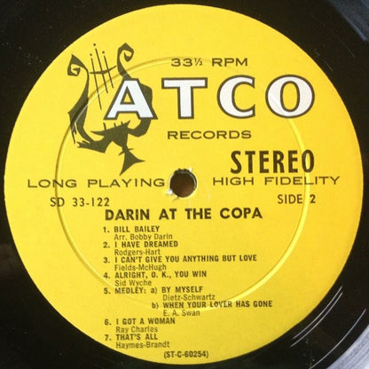 Bobby Darin : Darin At The Copa (LP, Album)