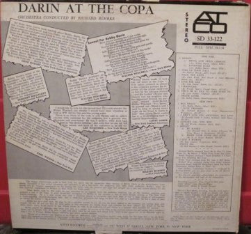 Bobby Darin : Darin At The Copa (LP, Album)