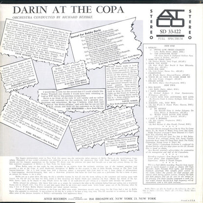 Bobby Darin : Darin At The Copa (LP, Album)