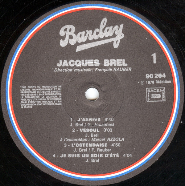 Jacques Brel : Vesoul 4 (LP, Album, RE)