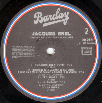 Jacques Brel : Vesoul 4 (LP, Album, RE)